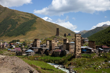 Fototapeta premium Village in mountains