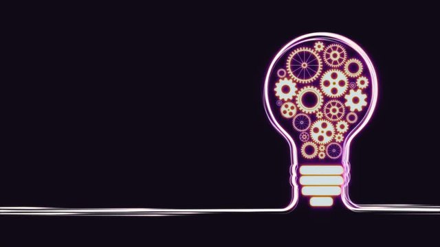 Light bulb concept with gears