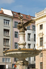 Fototapeta premium Ganymede's Fountain in Bratislava, Slovakia.