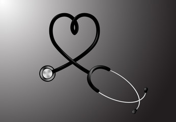 Stethoscope. Healthcare illustration