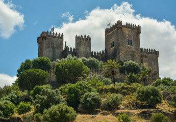Fototapeta na wymiar Spanish medieval castles, Almodóvar del Río, Cordoba, Andalusia