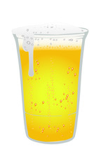 Cup of beer with foam