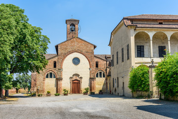 Fototapeta na wymiar Saint Mary Abbey in Rivalta