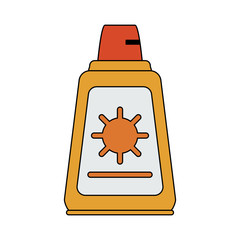 Sun bronzer bottle icon vector illustration graphic design