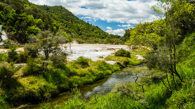 Beautiful thermal land on New Zealand.