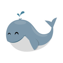 cute little whale icon