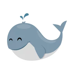 Fotobehang cute little whale icon © Gstudio