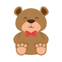 cute bear teddy with bowtie