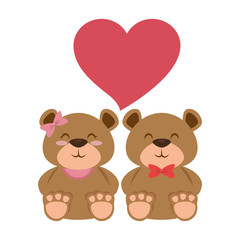 cute bears teddy couple