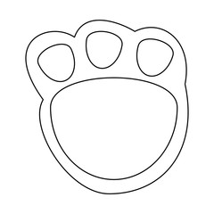 cute footprint teddy icon