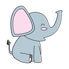 cute little elephant icon