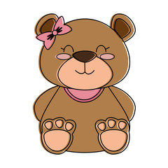 Obraz premium cute bear teddy female