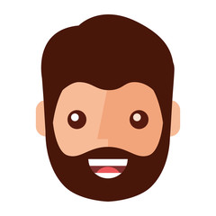young man happy avatar character vector illustration design