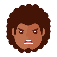 angry young man avatar character vector illustration design