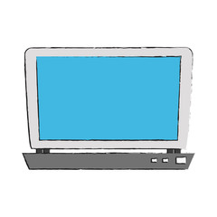 Laptop pc technology icon vector illustration graphic design