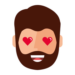 lovely young man avatar character vector illustration design