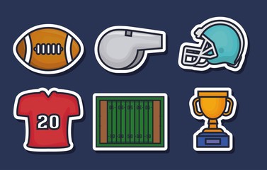 colorfull american football icon