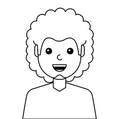 young man happy avatar character vector illustration design