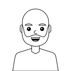 young man happy avatar character vector illustration design