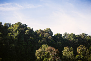 Mountains and blue sky landscape at Mon Jam Chaing Mai Thailand
