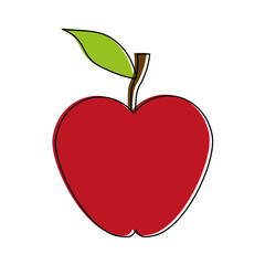 Apple fruit isolated icon vector illustration graphic design