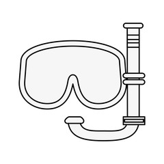 Diving mask isolated icon vector illustration graphic design