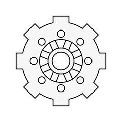 Gear machinery piece icon vector illustration graphic design