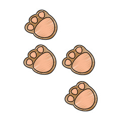 cute footprints teddy icon