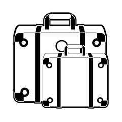 Travel suitcases symbol icon vector illustration graphic design