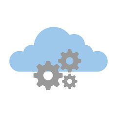 cloud with gears icon
