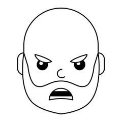 angry young man avatar character vector illustration design