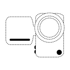 Fototapeta premium Digital videocamera technology icon vector illustration graphic design