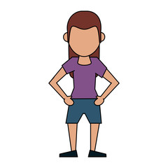 Woman avatar cartoon icon vector illustration graphic design