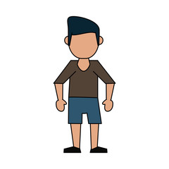 Man avatar cartoon icon vector illustration graphic design