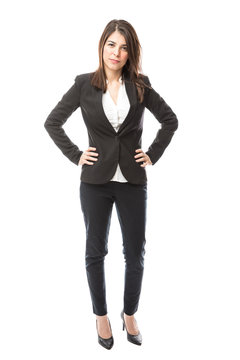 Pretty businesswoman in a suit