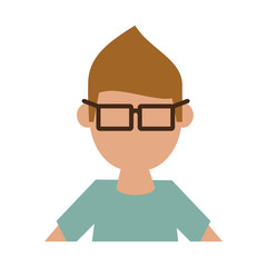 Geek man cartoon icon vector illustration graphic design