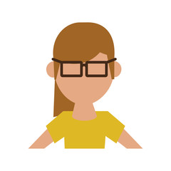 Geek woman avatar icon vector illustration graphic design