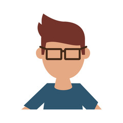 Geek man cartoon icon vector illustration graphic design