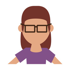 Geek woman avatar icon vector illustration graphic design