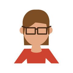 Geek woman avatar icon vector illustration graphic design