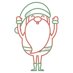 cute santa claus kawaii character vector illustration design