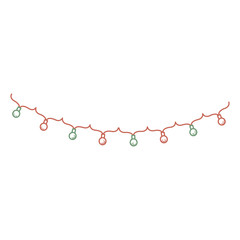 lights garlands hanging icon vector illustration design