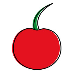 cherry fruit isolated icon