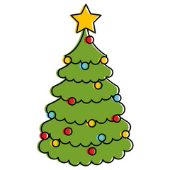 christmas tree isolated icon