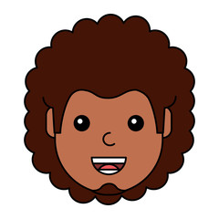 young man happy avatar character vector illustration design