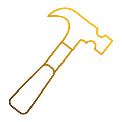 tool construction carpentry hammer icon vector illustration