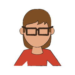 Geek woman avatar icon vector illustration graphic design