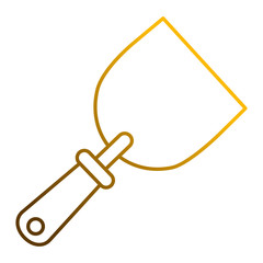 construction tool spatula handle icon vector illustration
