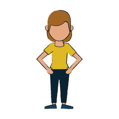 Woman avatar cartoon icon vector illustration graphic design