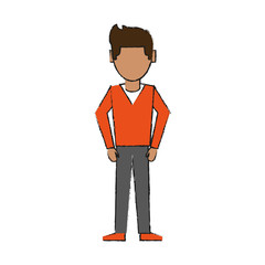 Man avatar cartoon icon vector illustration graphic design